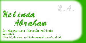 melinda abraham business card